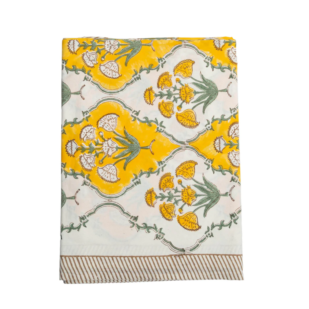 Sunny Days Cabana Printed Floral Tablecloth - The Well Appointed House