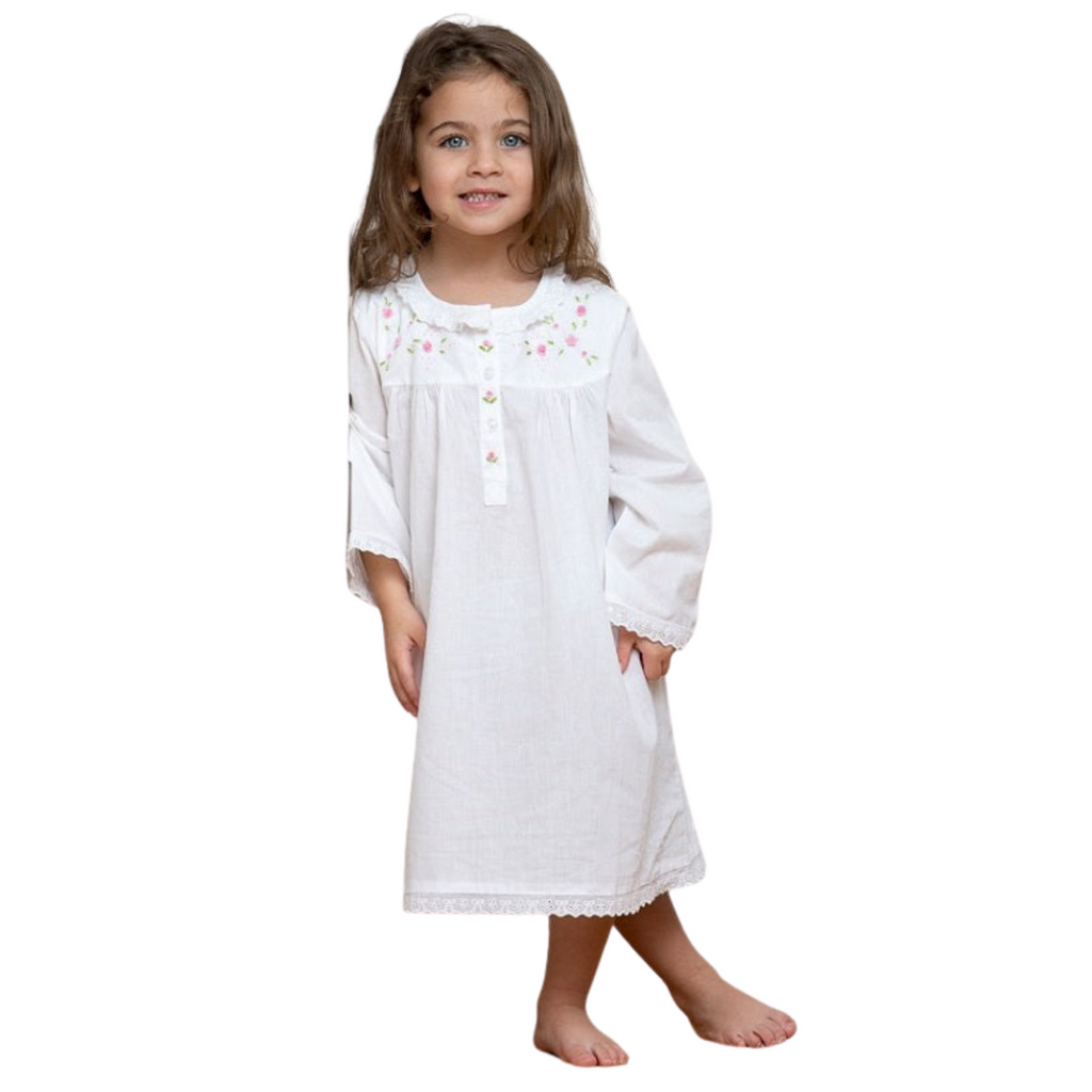 Ruby White Cotton Embroidered Dress - The Well Appointed House