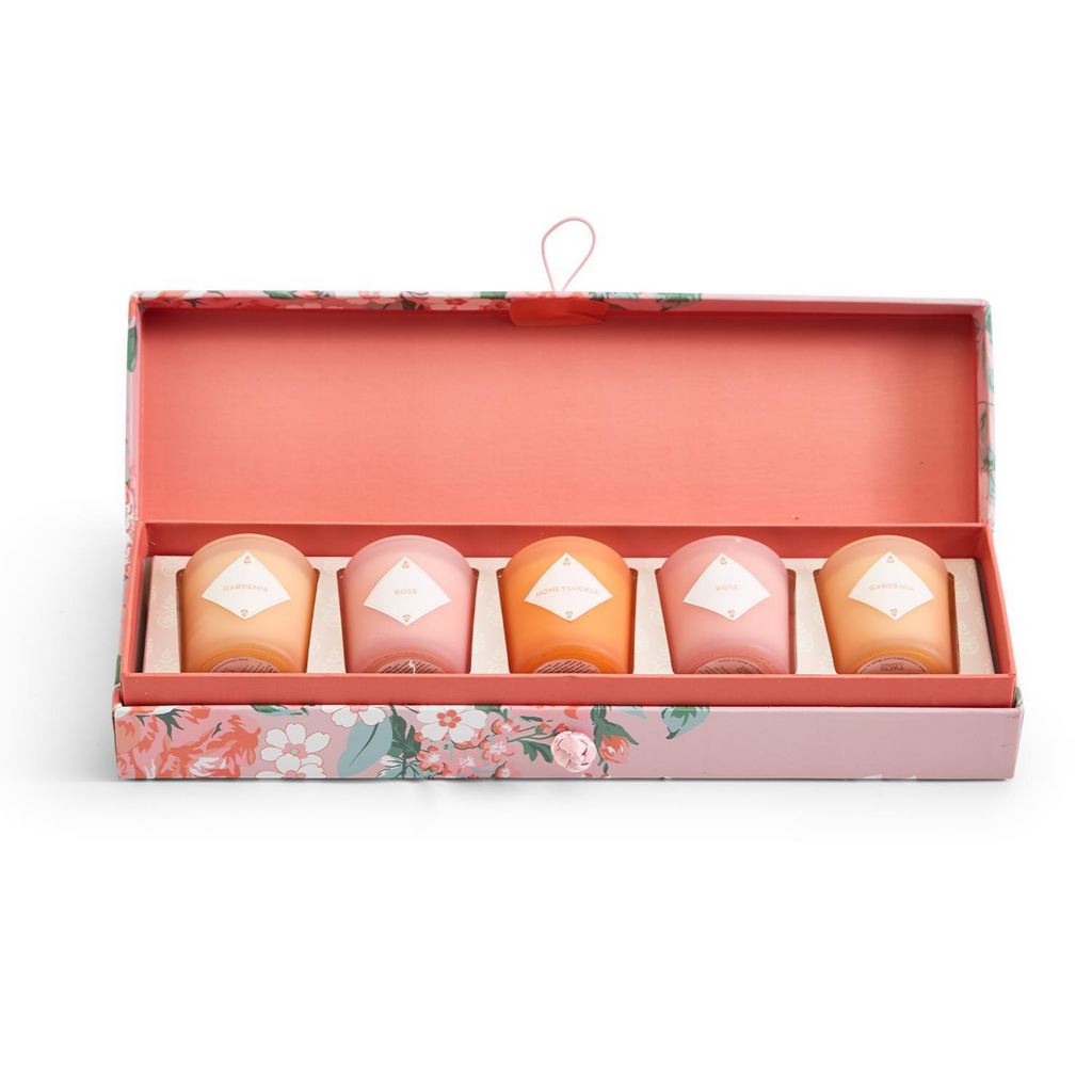 Set of 5 Fleurette Scented Candles in Gift Box - The Well Appointed House