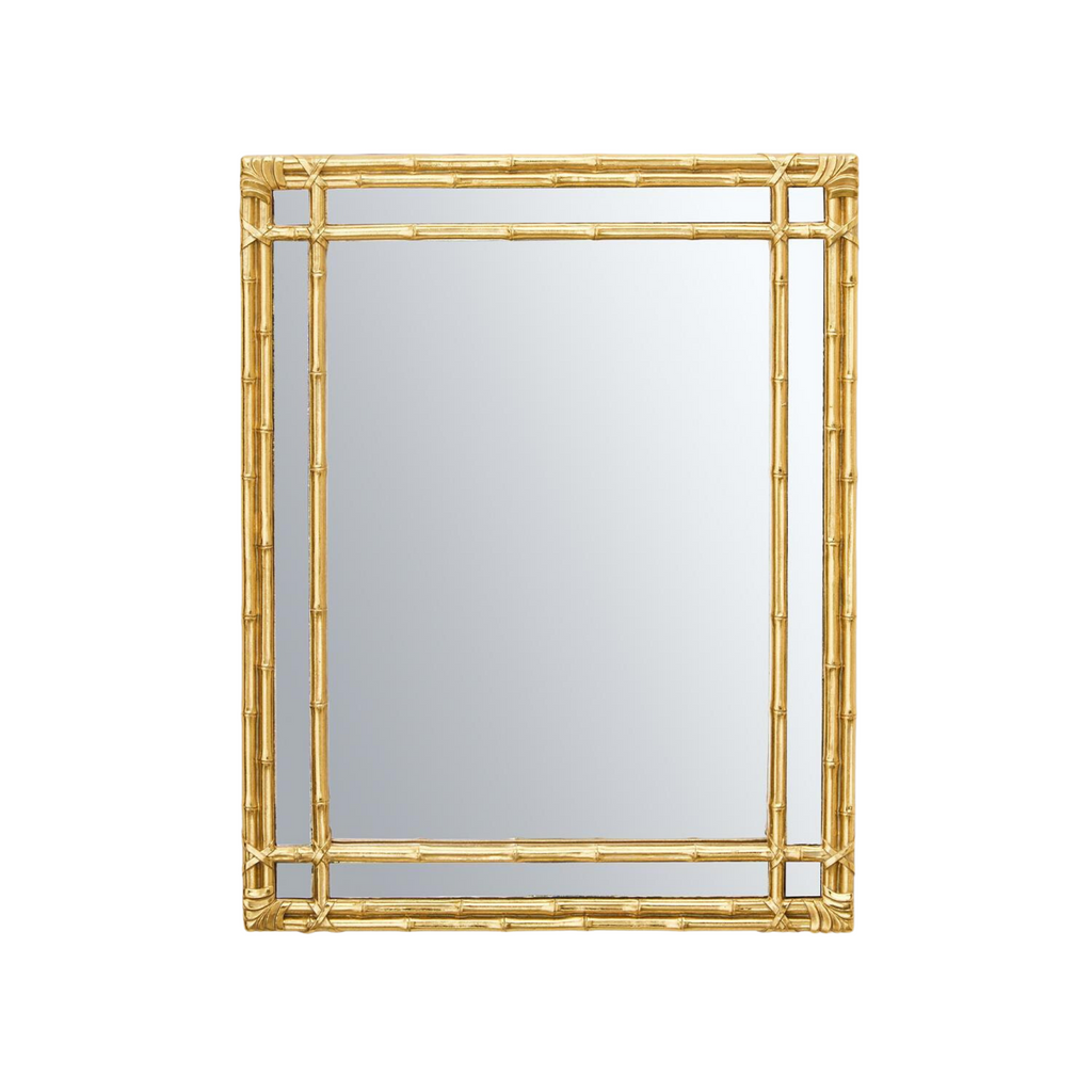 Golden Faux Bamboo Mirror - The Well Appointed House