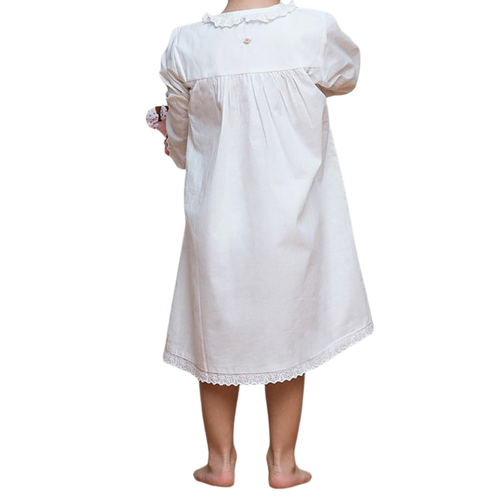 Ruby White Cotton Embroidered Dress - The Well Appointed House