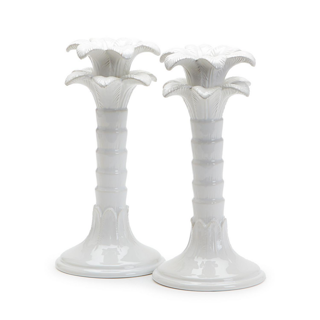 Set of 2 Palm Leaf Candleholders - The Well Appointed House