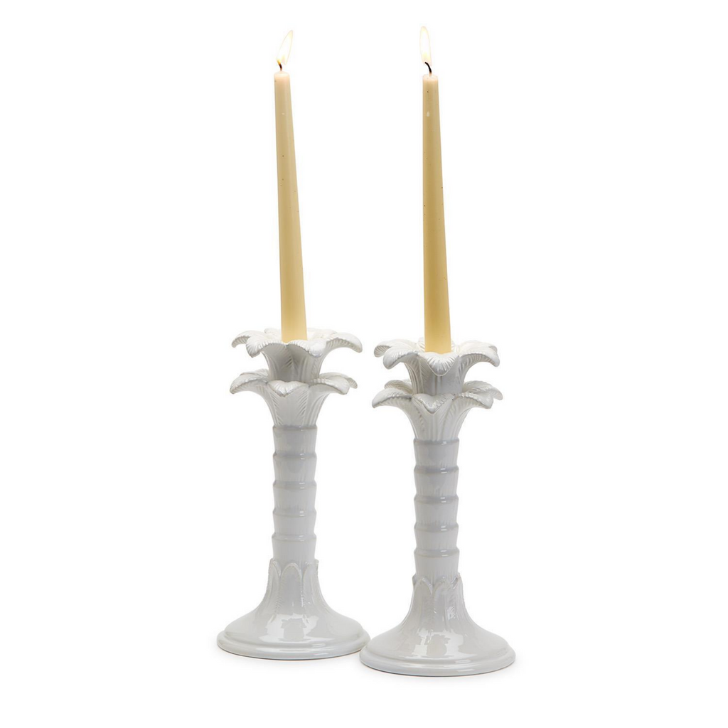 Set of 2 Palm Leaf Candleholders - The Well Appointed House