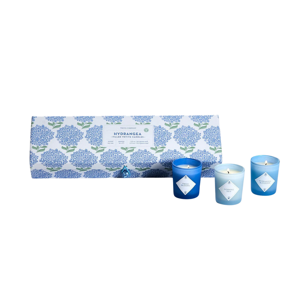 Set of 5 Hydrangea Scented Candles in Gift Box - The Well Appointed House
