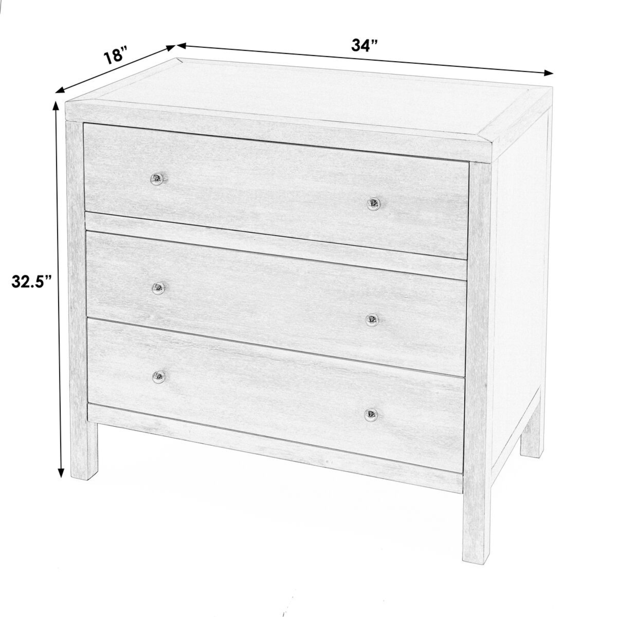 ikea hemnes 3 drawer dresser Nora 3-Drawer Chest, White