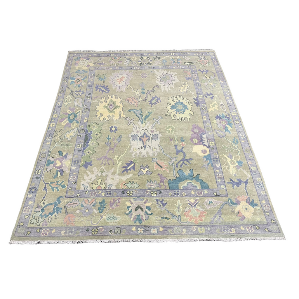 Estelle Oushak Rug in Lilac - The Well Appointed House