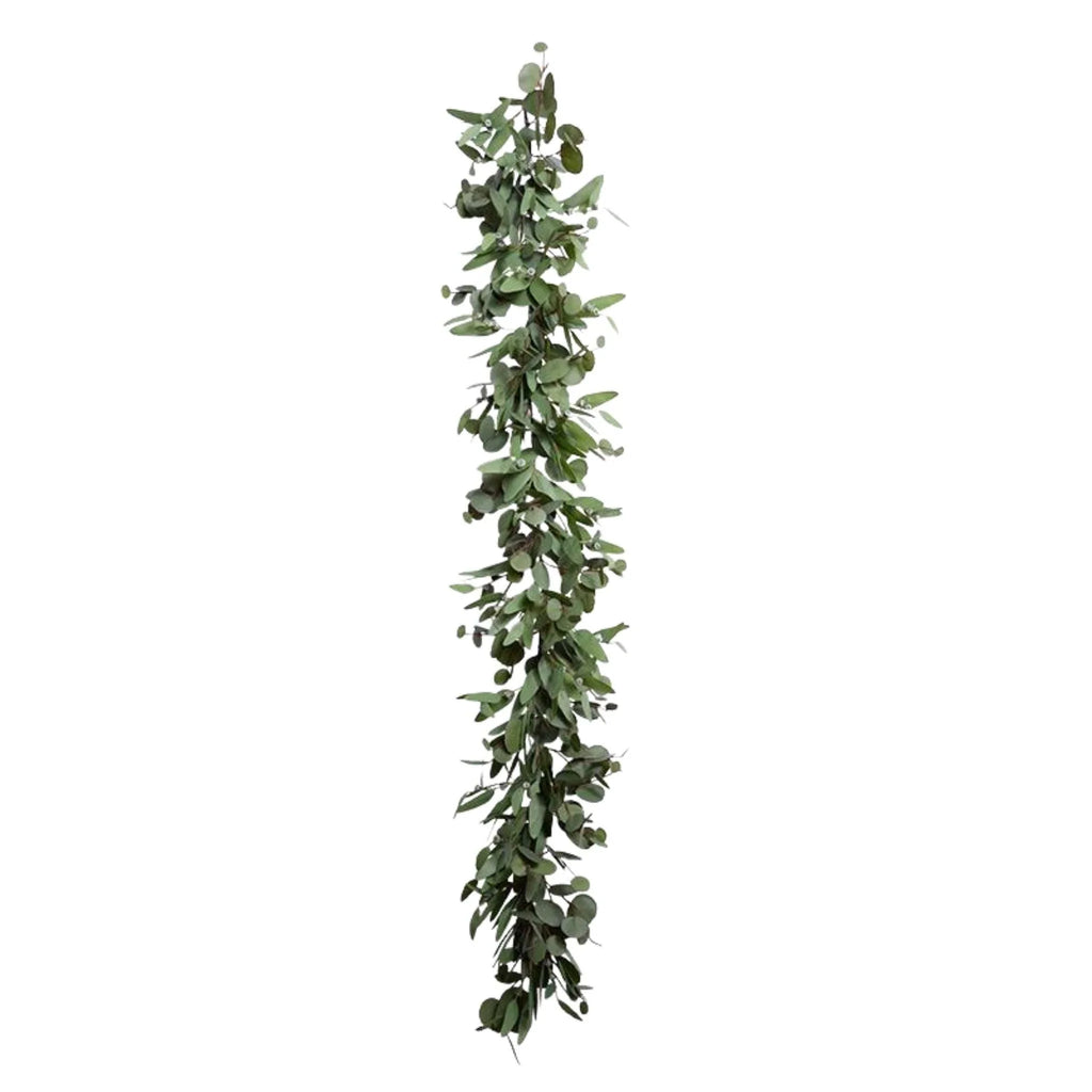 6' Faux Eucalyptus Leaf Christmas Garland - Florals & Greenery - The Well Appointed House