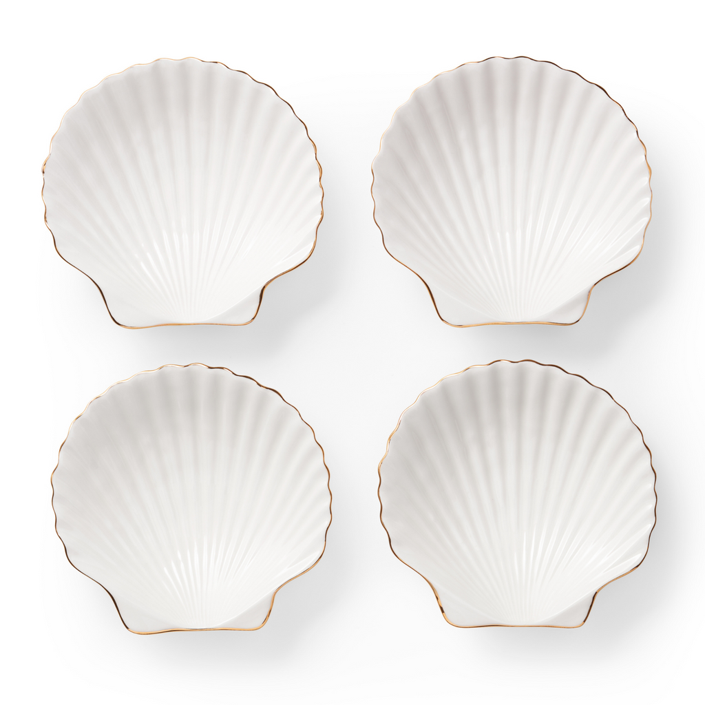 Shell Appetizer Plates, Set of 4 - The Well Appointed House