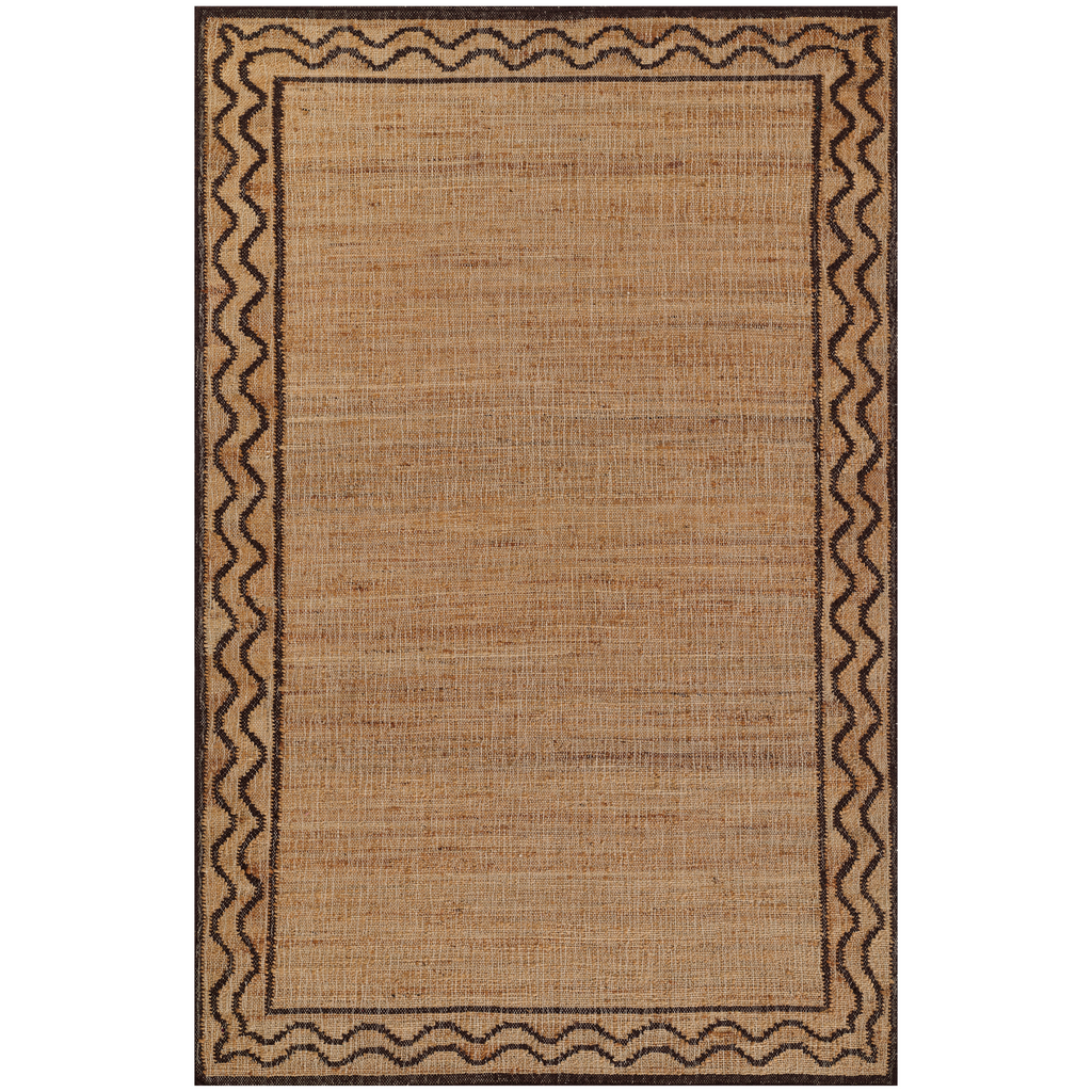 Orchard Ripple Brown Hand Woven Wool and Jute Area Rug - The Well Appointed House