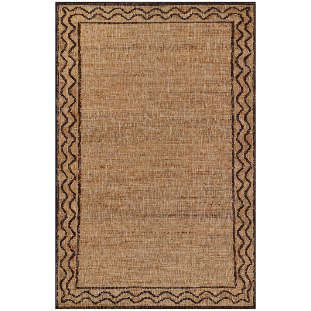 Okej Ripple Rug Orchard Ripple Brown Hand Woven Wool and Jute Area Rug – The Well ...