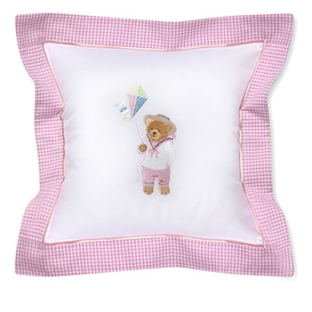 Baby Pillow Cover in Kite Teddy Pink - The Well Apppinted house
