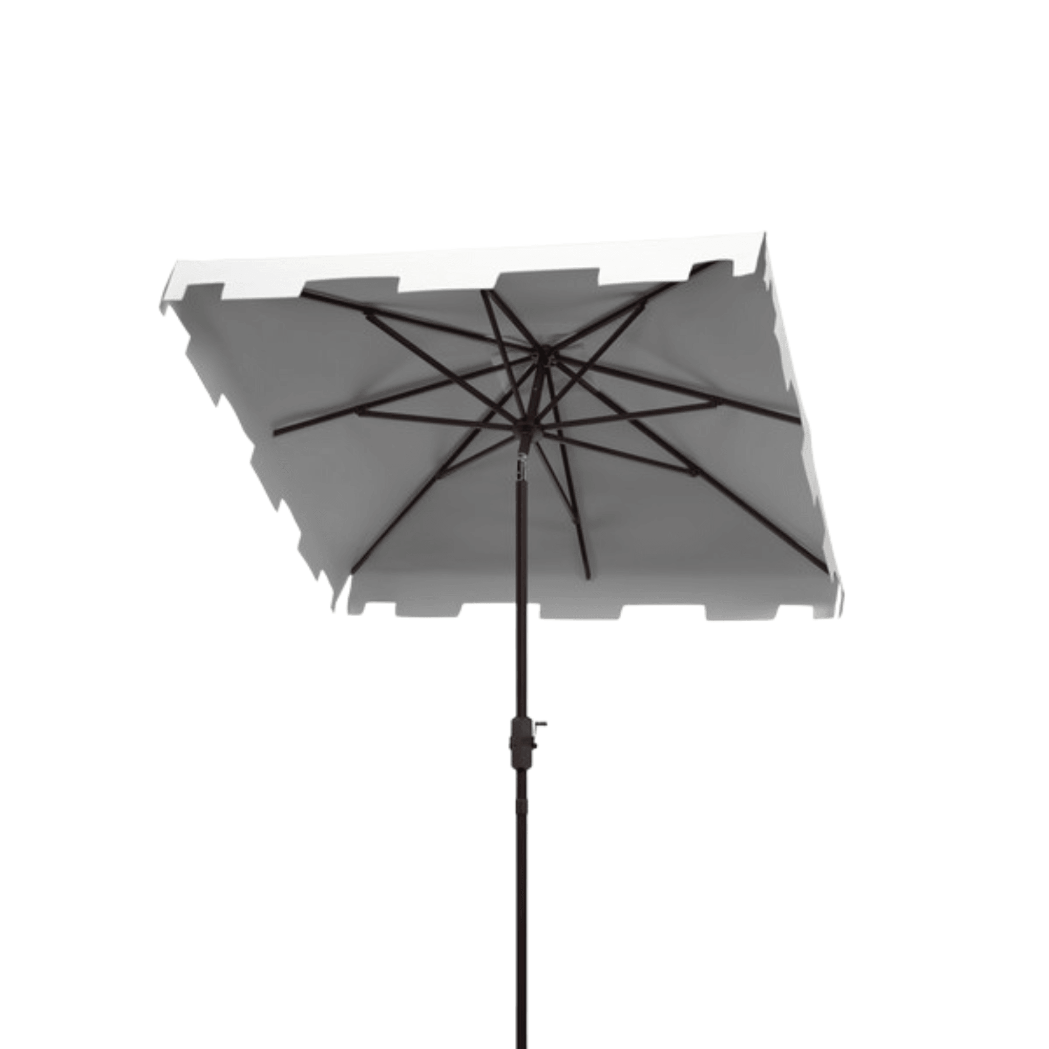 7.5 ft black and white patio umbrella 7.5' Square Zimmerman Market Umbrella White