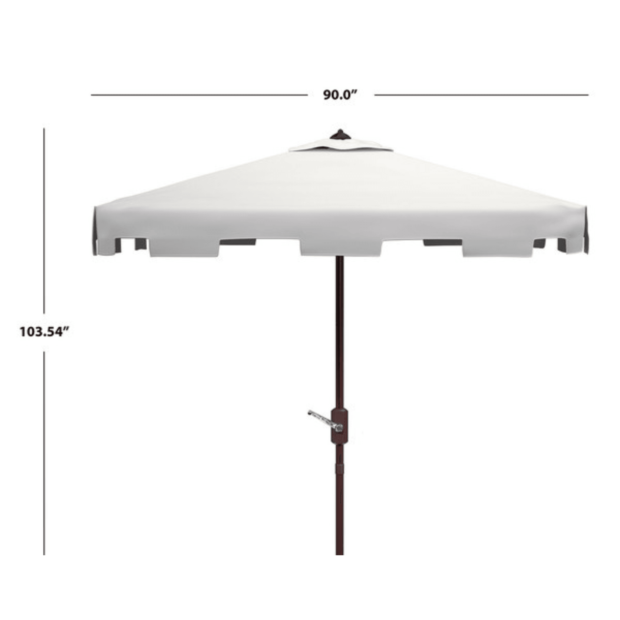 7.5-ft market patio umbrella 7.5' Square Zimmerman Market Umbrella White