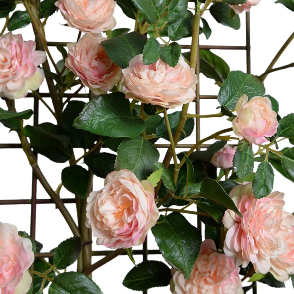 72" High Climbing Pink Rose Stem Trellis - Florals & Greenery - The Well Appointed House
