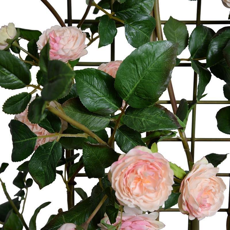 72" High Climbing Pink Rose Stem Trellis - Florals & Greenery - The Well Appointed House