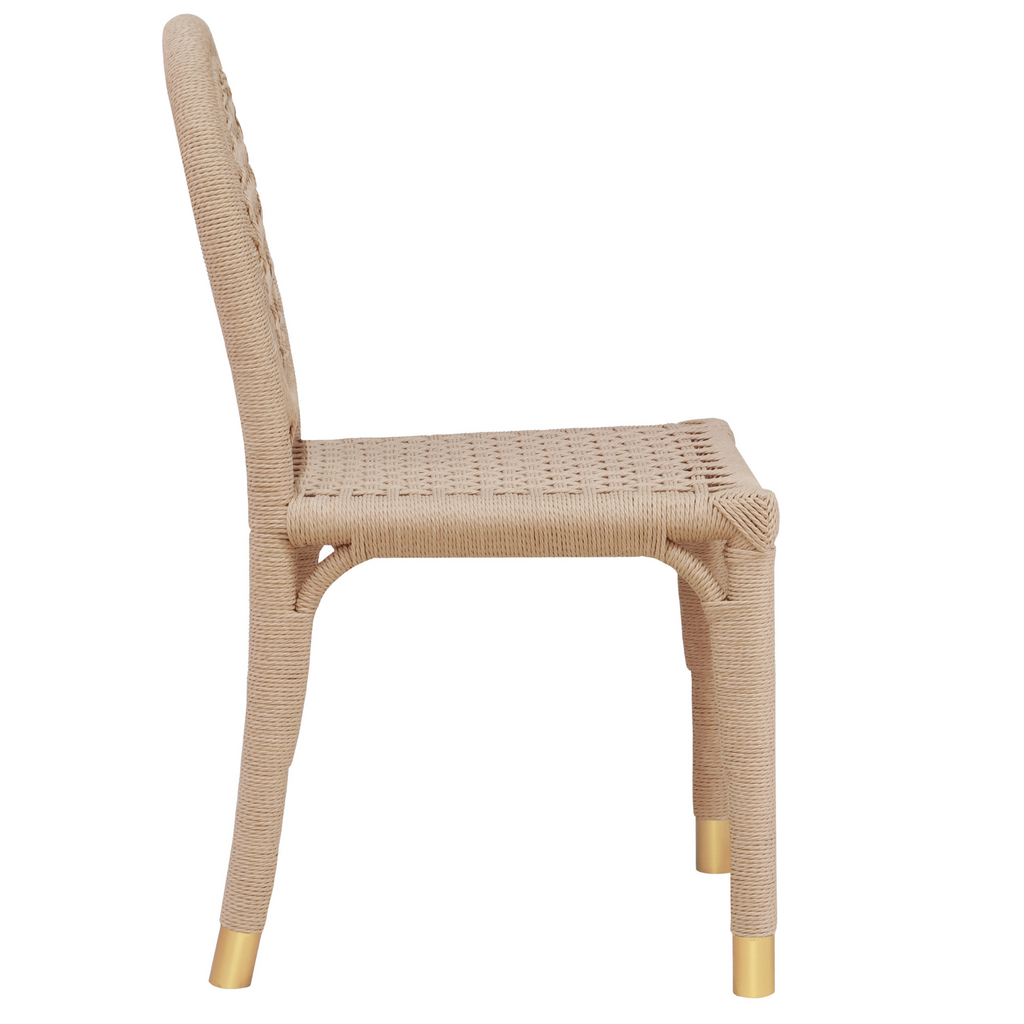 Gentry Round Back Rattan Wrapped Dining Chair - Dining Chairs - The Well Appointed House