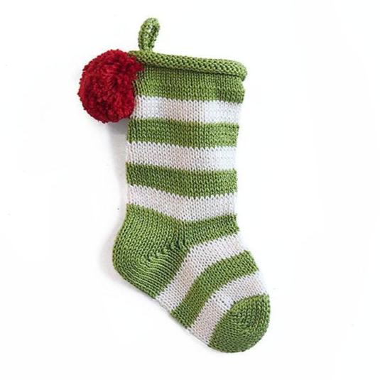 Mini Stripe Stocking in Green – The Well Appointed House