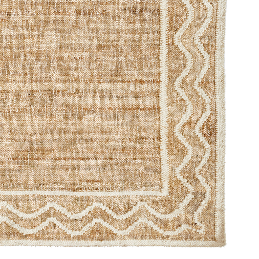 Orchard Ripple Natural Hand Woven Wool and Jute Area Rug - The Well Appointed House