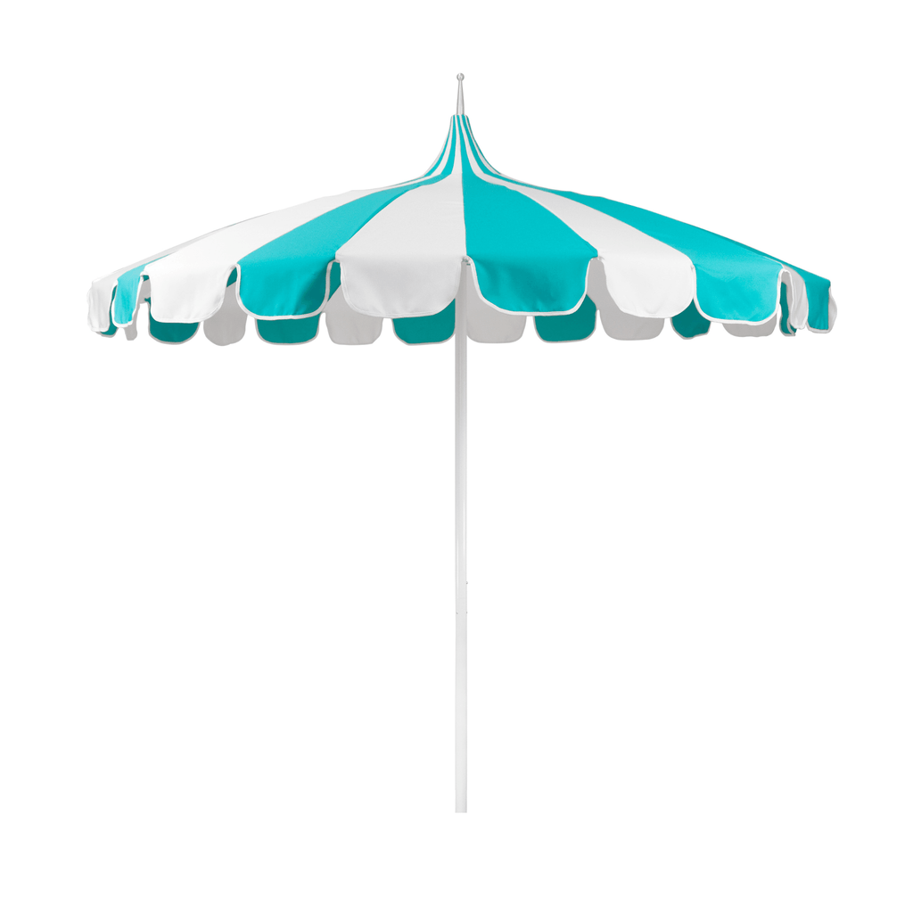 8.5' Pagoda Style Outdoor Umbrella in Aruba - Outdoor Umbrellas - The Well Appointed House