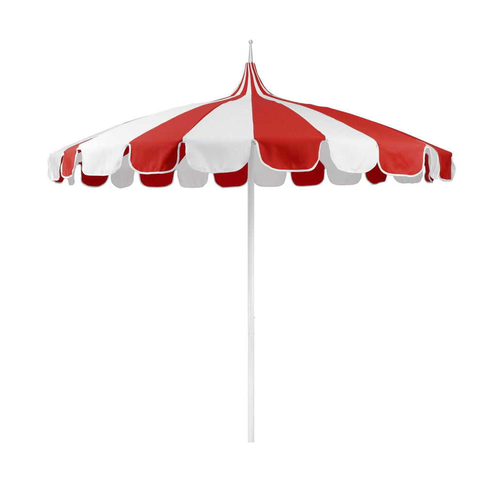8.5' Pagoda Style Outdoor Umbrella in Jockey Red - Outdoor Umbrellas - The Well Appointed House