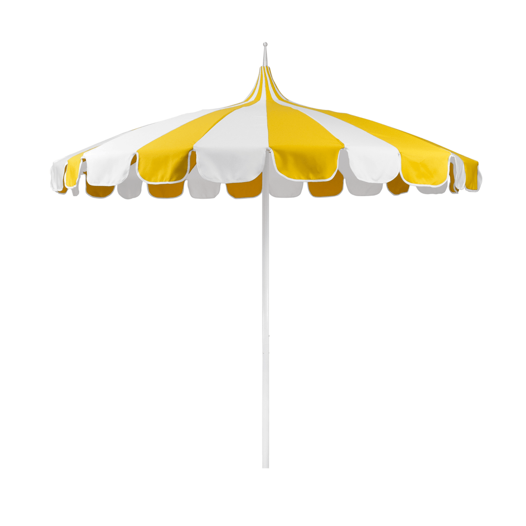 8.5' Pagoda Style Outdoor Umbrella in Sunflower Yellow - Outdoor Umbrellas - The Well Appointed House