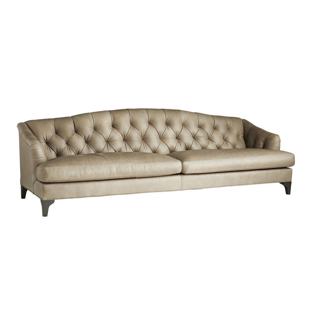 Klein Sofa in Mushroom Leather Grey Ash - The Well Appointed House