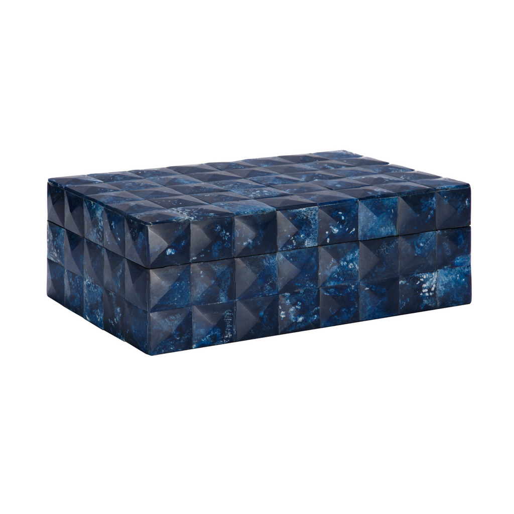 Hand Crafted Bronson Decorative Box in Blue - Decorative Boxes - The Well Appointed House