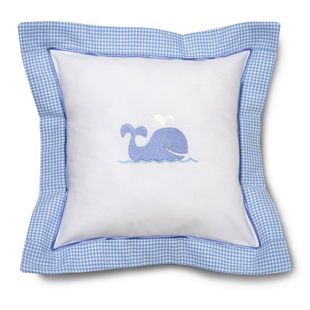 Baby Pillow Cover in Whale Blue - The Well Appointed House