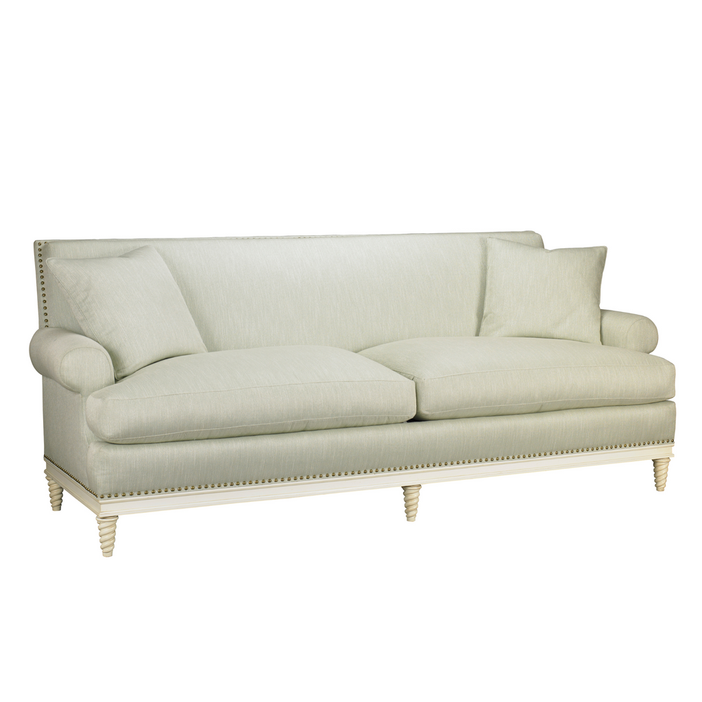 2 Seat Cushions Paris Sofa Upholstered in Comb Mint Fabric - Sofas & Settees - The Well Appointed House