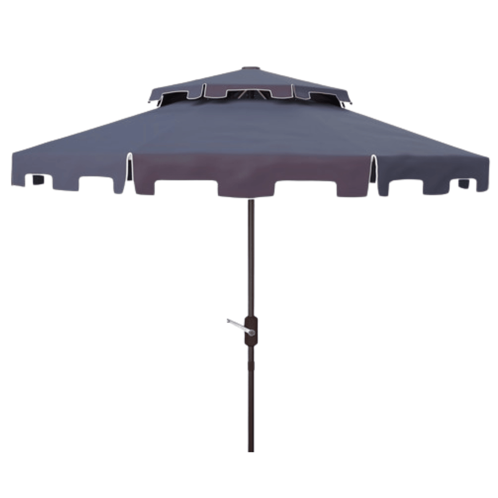 9ft Double Top Market Umbrella in Navy - Outdoor Umbrellas - The Well Appointed House