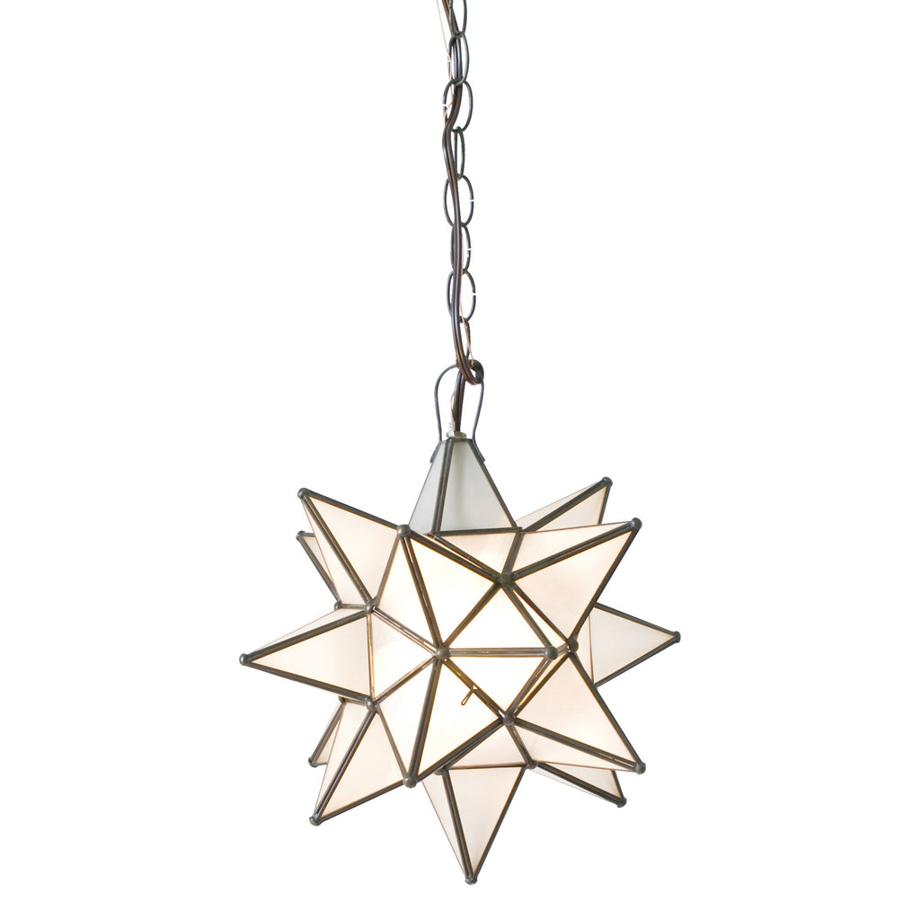 Extra Large Frosted Glass Star Chandelier - The Well Appointed House