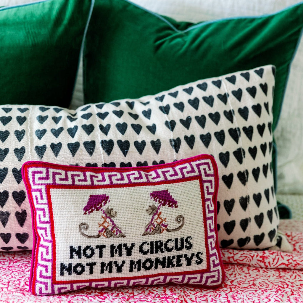 Not My Circus Needlepoint Pillow - The Well Appointed House