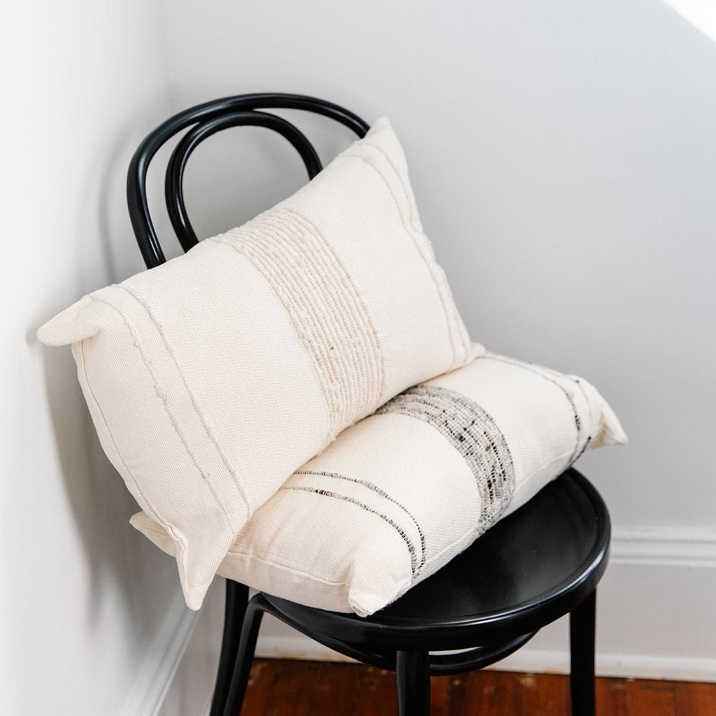 Bogota Lumbar Pillow in Ivory - The Well Appointed House
