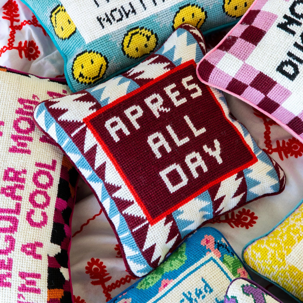 Apres Ski Needlepoint Pillow - The Well Appointed House