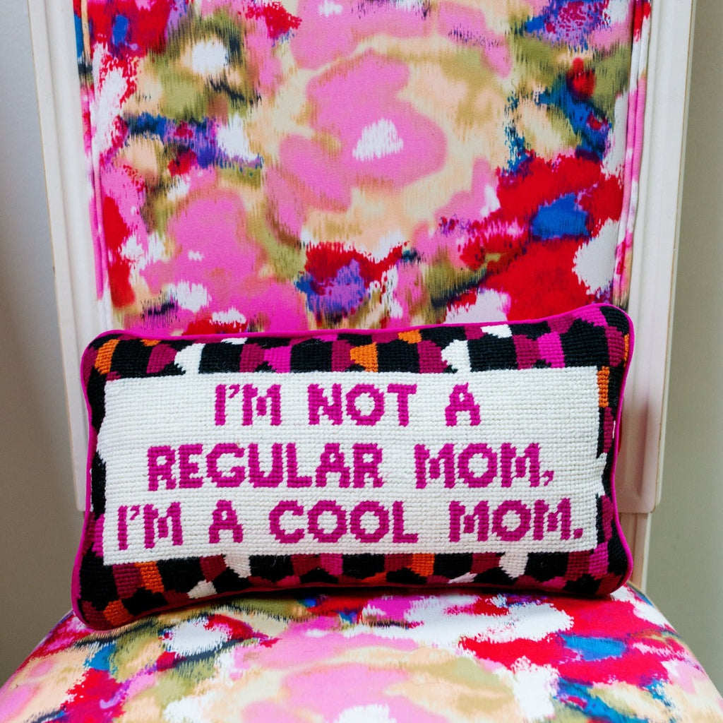 Cool Mom Needlepoint Pillow - The Well Appointed House