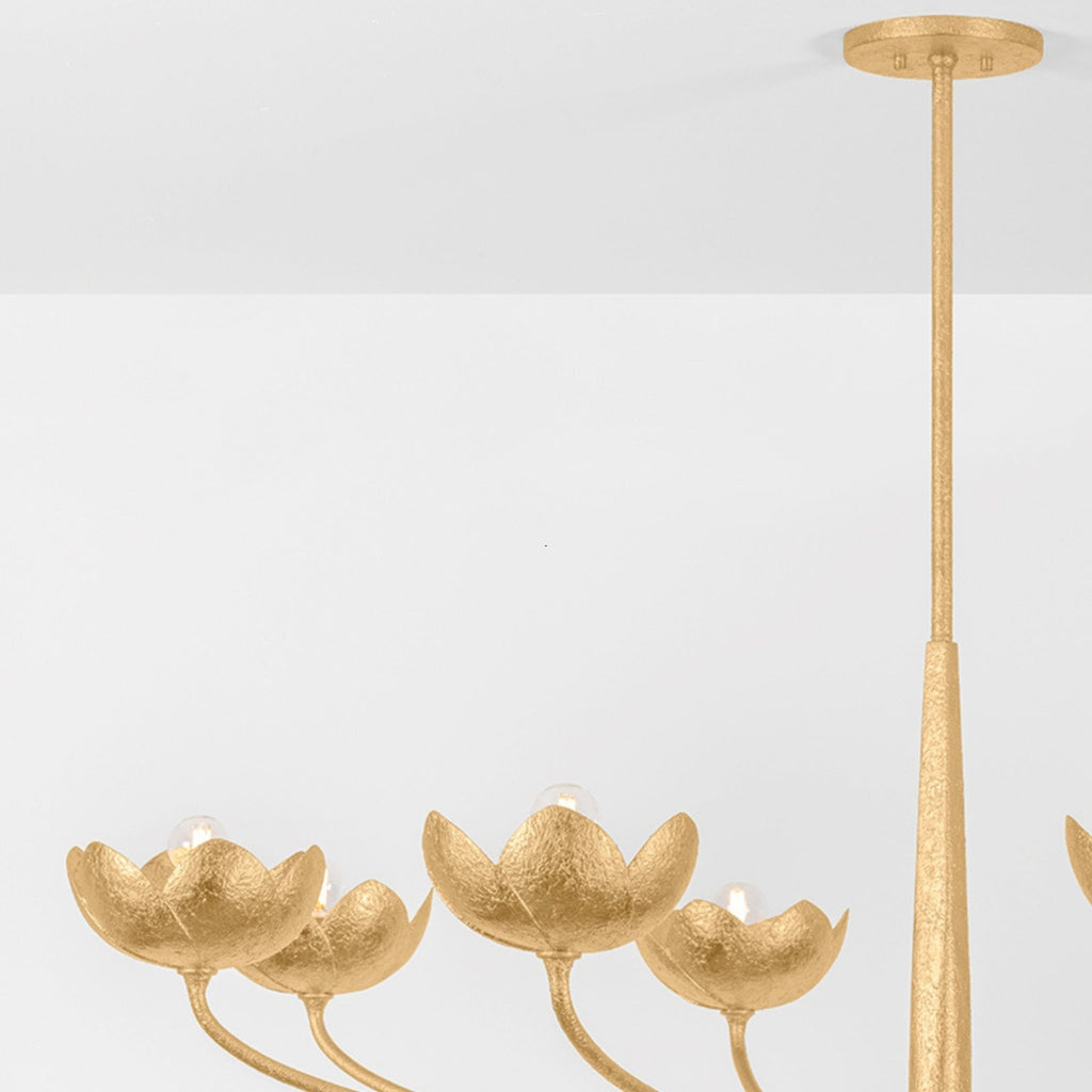 Arcata 8-Light Chandelier Vintage Gold Leaf - The Well Appointed House