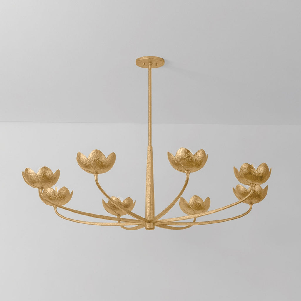 Arcata 8-Light Chandelier Vintage Gold Leaf - The Well Appointed House