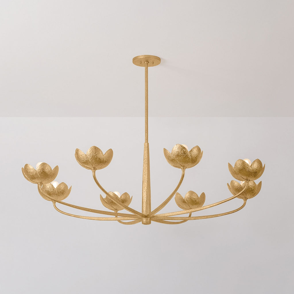 Arcata 8-Light Chandelier Vintage Gold Leaf - The Well Appointed House