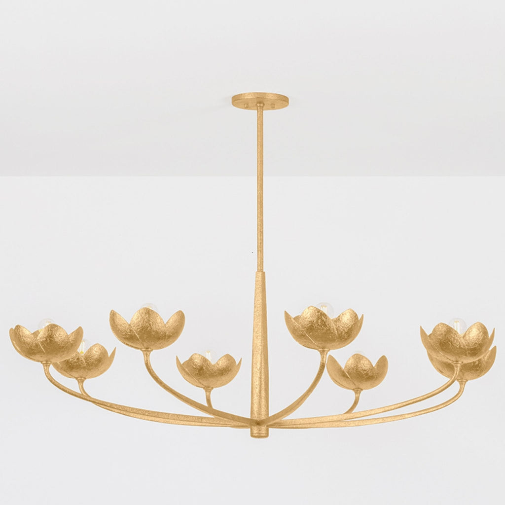 Arcata 8-Light Chandelier Vintage Gold Leaf - The Well Appointed House