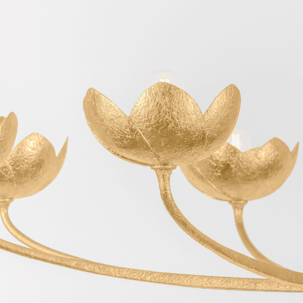 Arcata 8-Light Chandelier Vintage Gold Leaf - The Well Appointed House