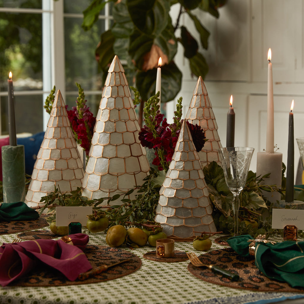 Capiz Shell Tree Capiz Shell Decorative Christmas Trees White – The Well Appointed House