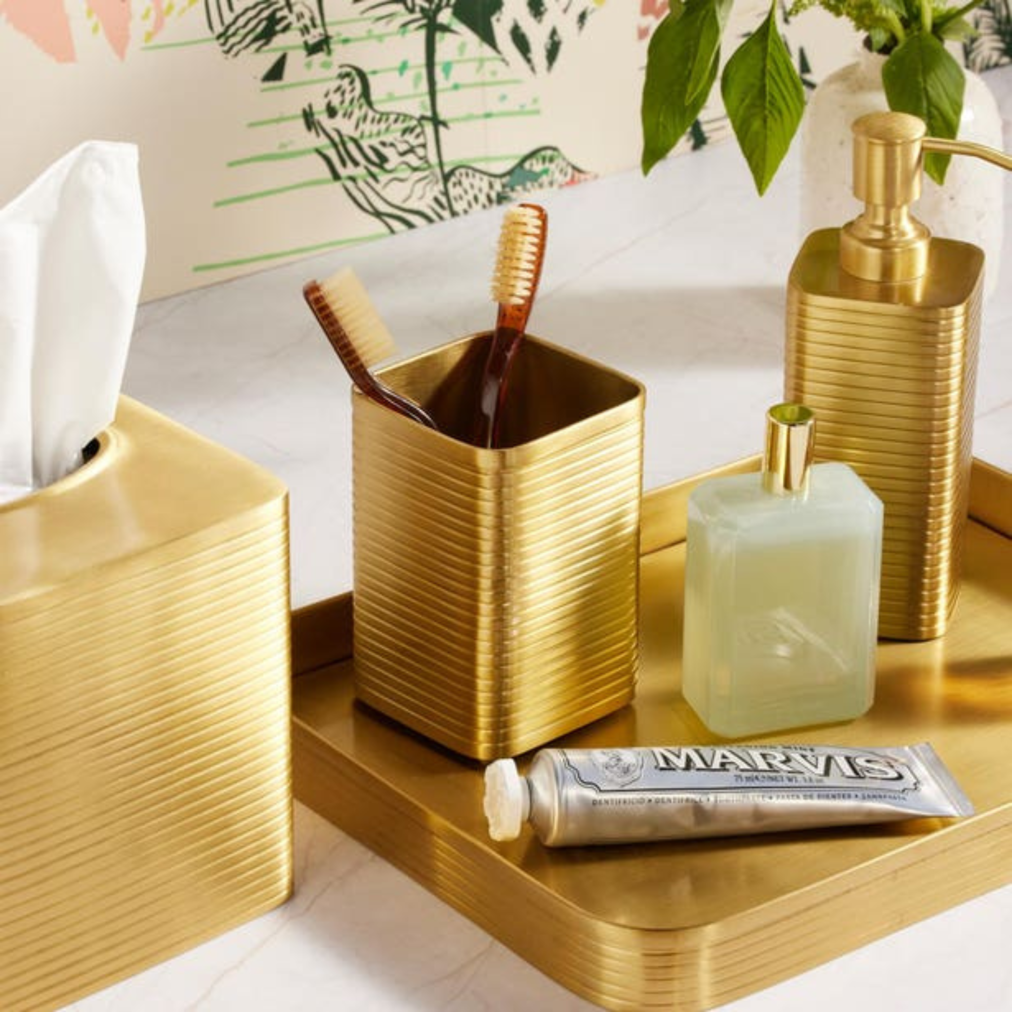 Adelaide Matte Gold Toothbrush Holder – The Well Appointed House