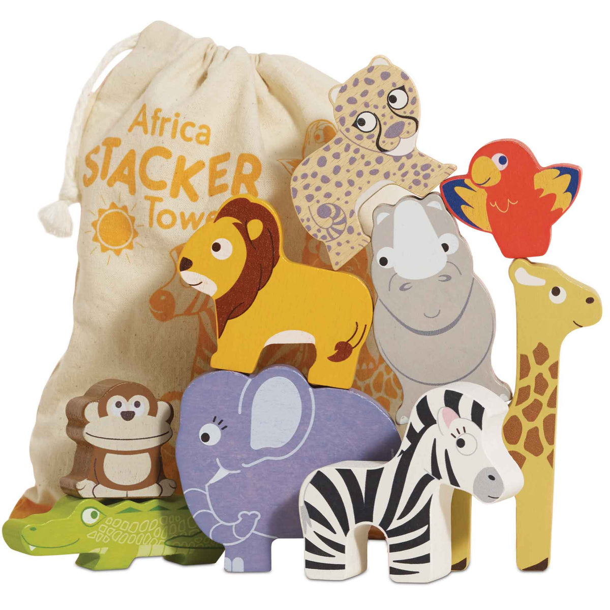 African Safari Stacking Animals & Bag – The Well Appointed House