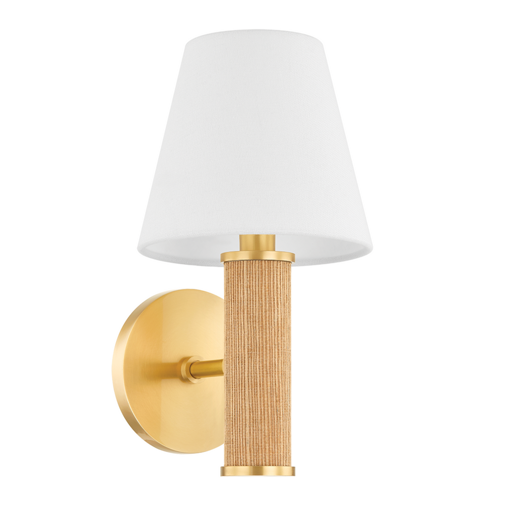 Amabella Grasscloth Wrapped Wall Sconce - The Well Appointed House