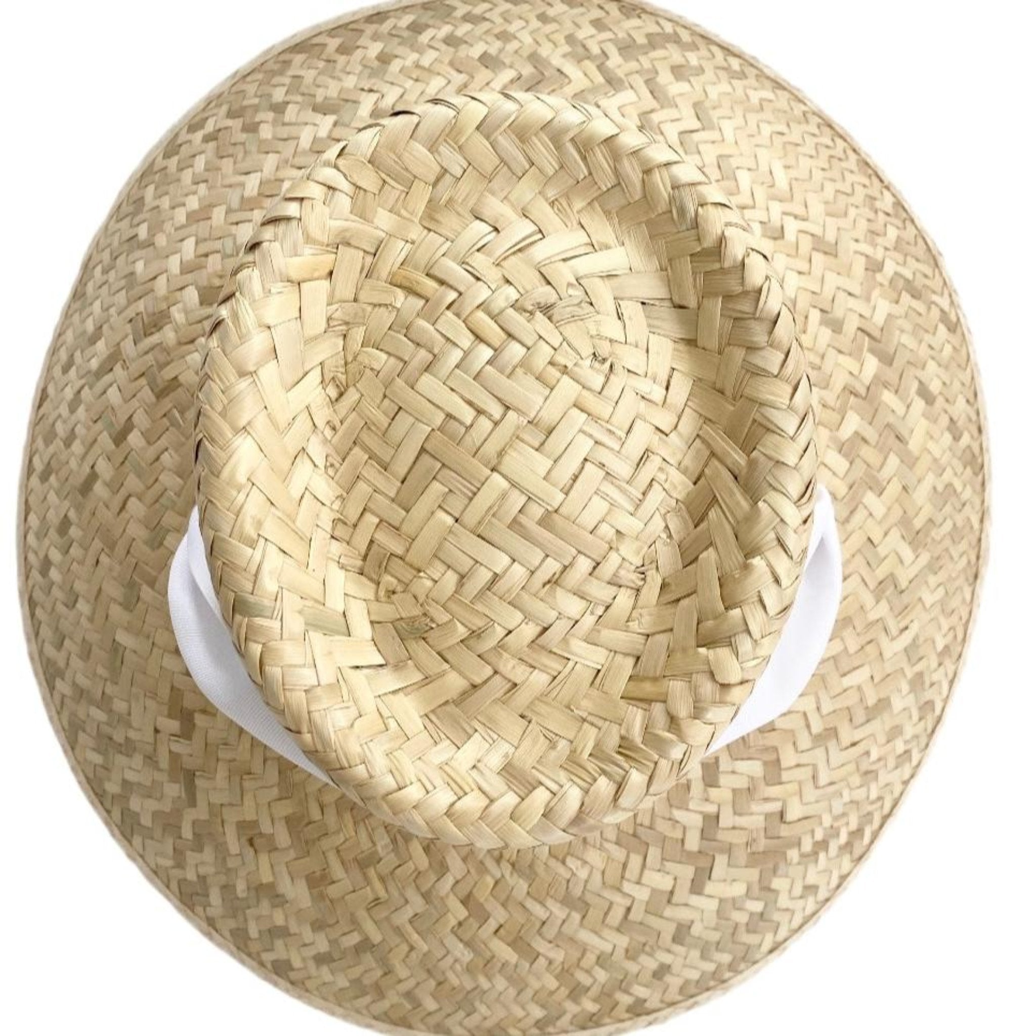 Amaryllis Sun Hat - White Wide & Short Grosgrain Ribbon 