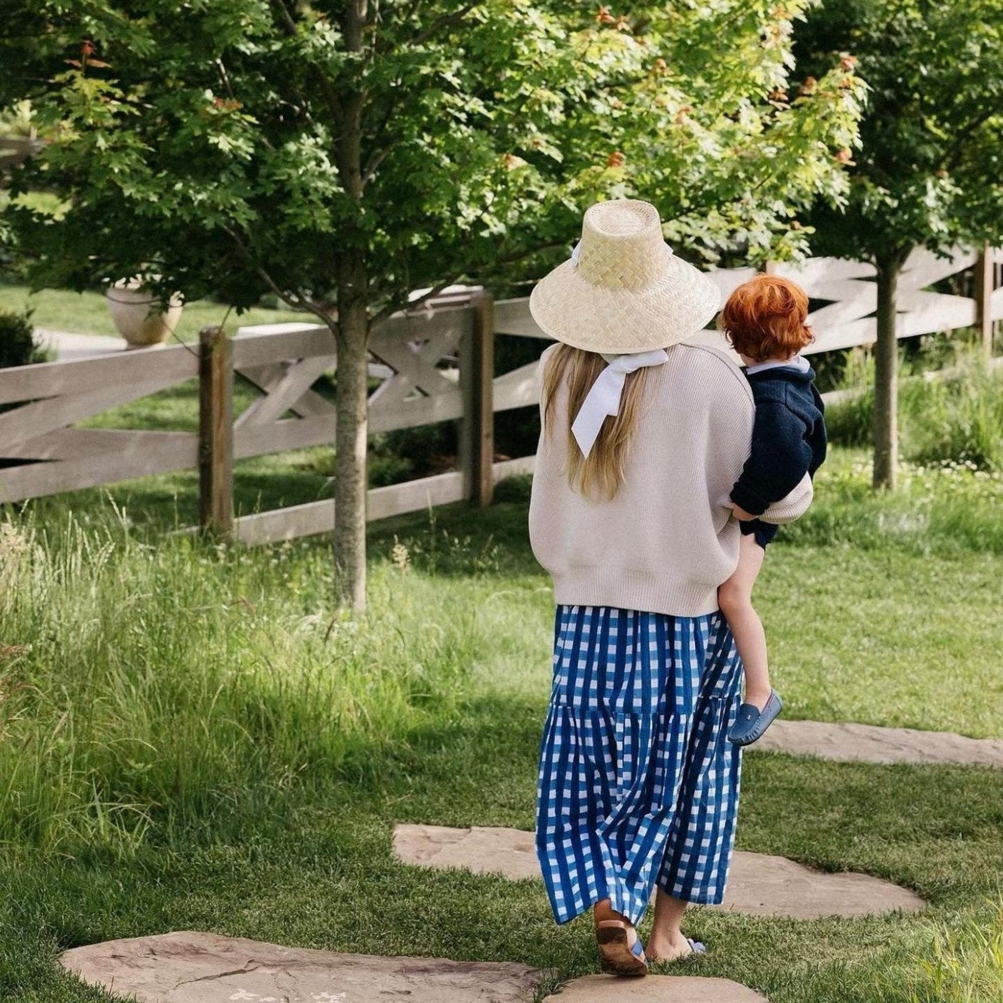 Amaryllis Sun Hat - White Wide & Short Grosgrain Ribbon  display picture 1