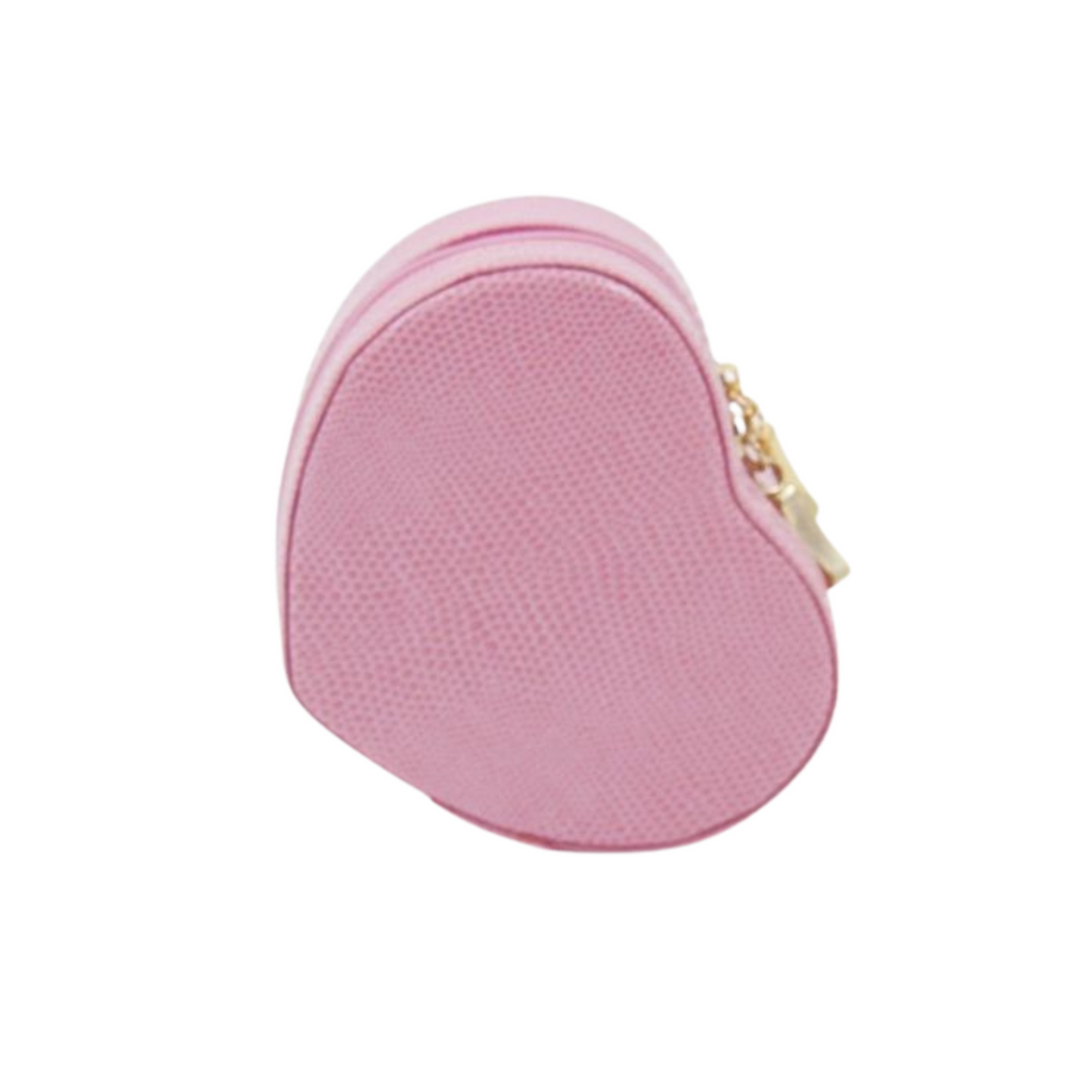Amore Pink Leather Heart Jewelry Box - The Well Appointed Housse