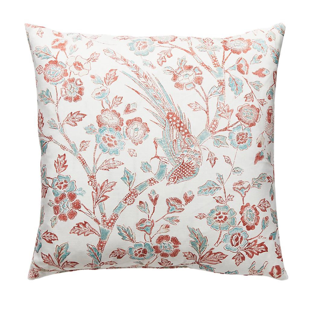 Anissa Print Pillow in Coral Spice - The Well Appointed House