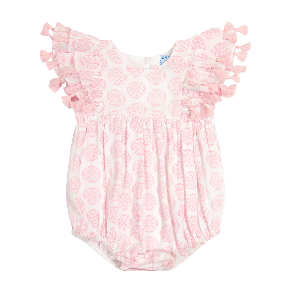 Anna Baby Romper Pink Star - The Well Appointed House