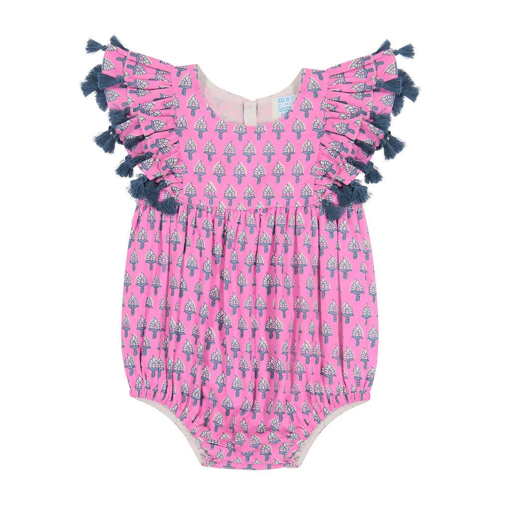 Anna Baby Romper Fuschia Booti - The Well Appointed House